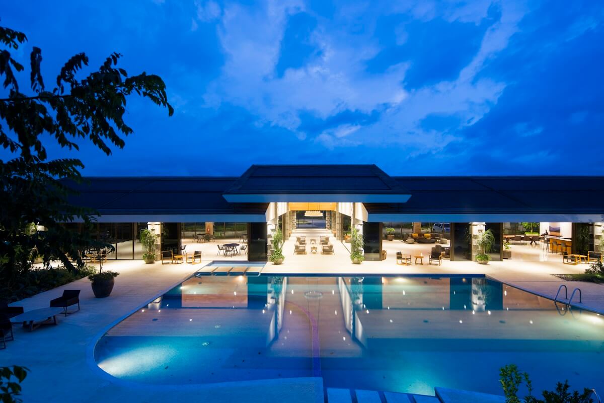 Luxury hotel lobby